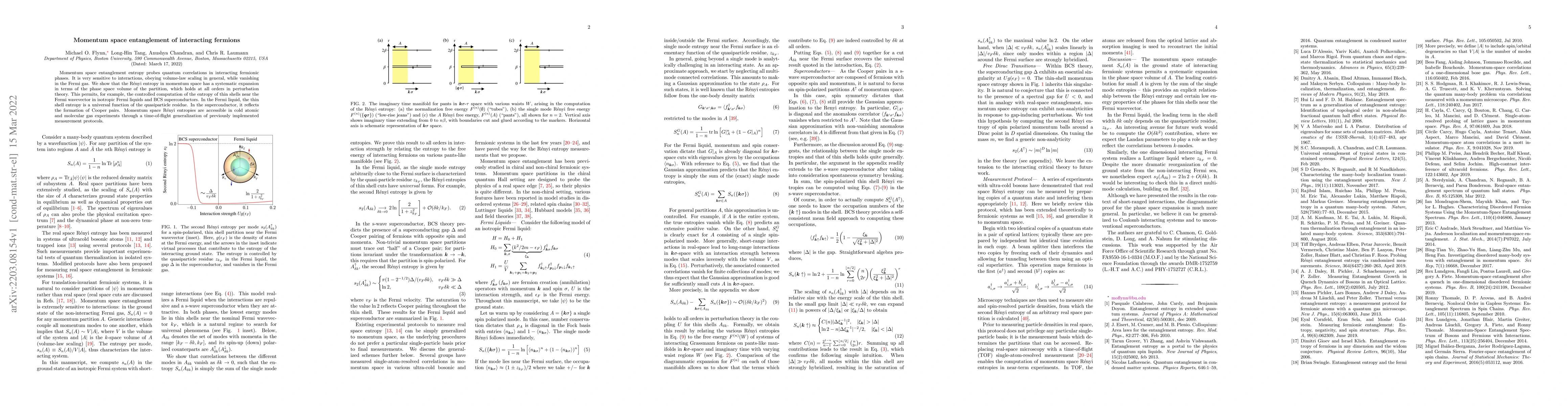 Thumbnail for Momentum space entanglement of interacting fermions