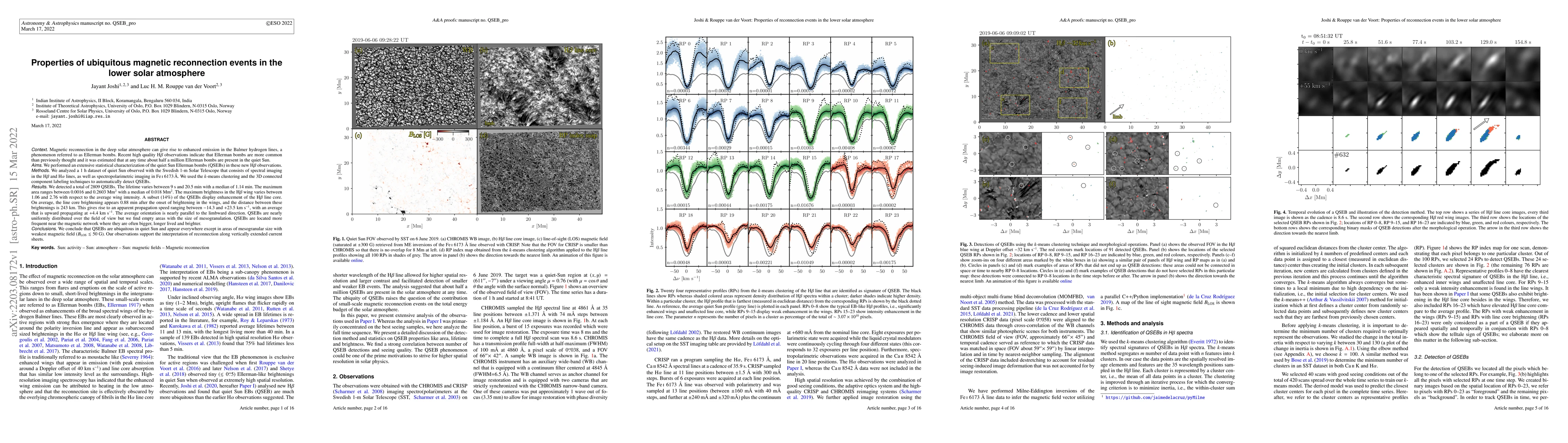 Thumbnail for Properties of ubiquitous magnetic reconnection events in the lower solar
  atmosphere