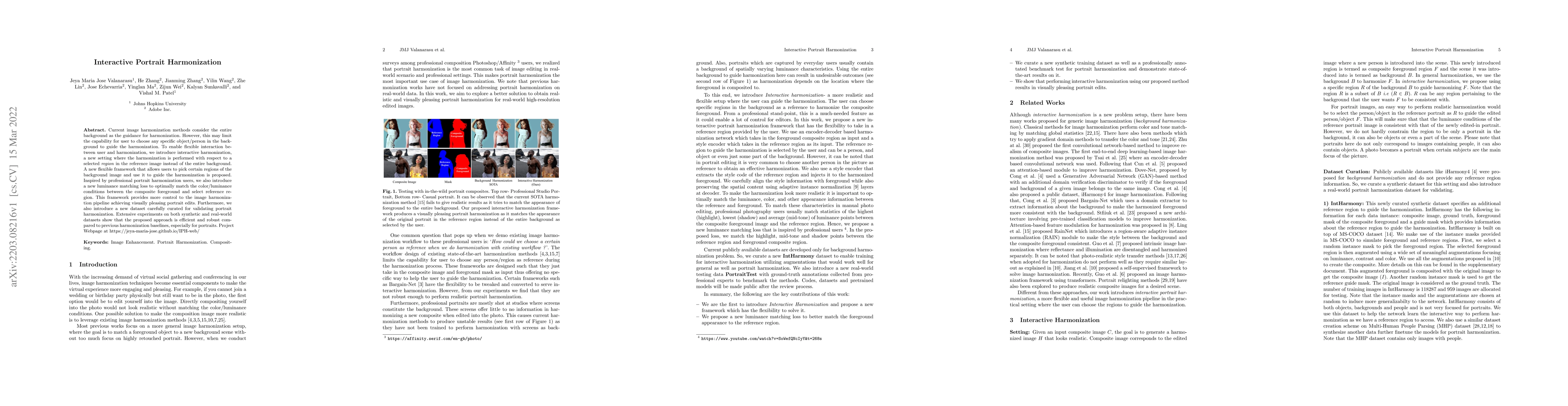 Thumbnail for Interactive Portrait Harmonization