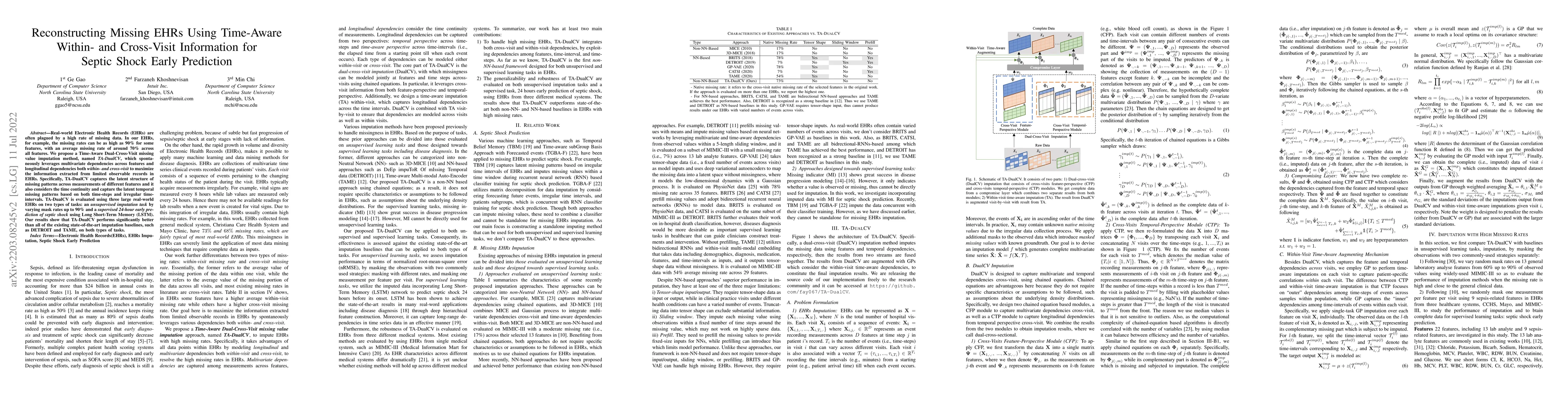 Thumbnail for Reconstructing Missing EHRs Using Time-Aware Within- and Cross-Visit
  Information for Septic Shock Early Prediction