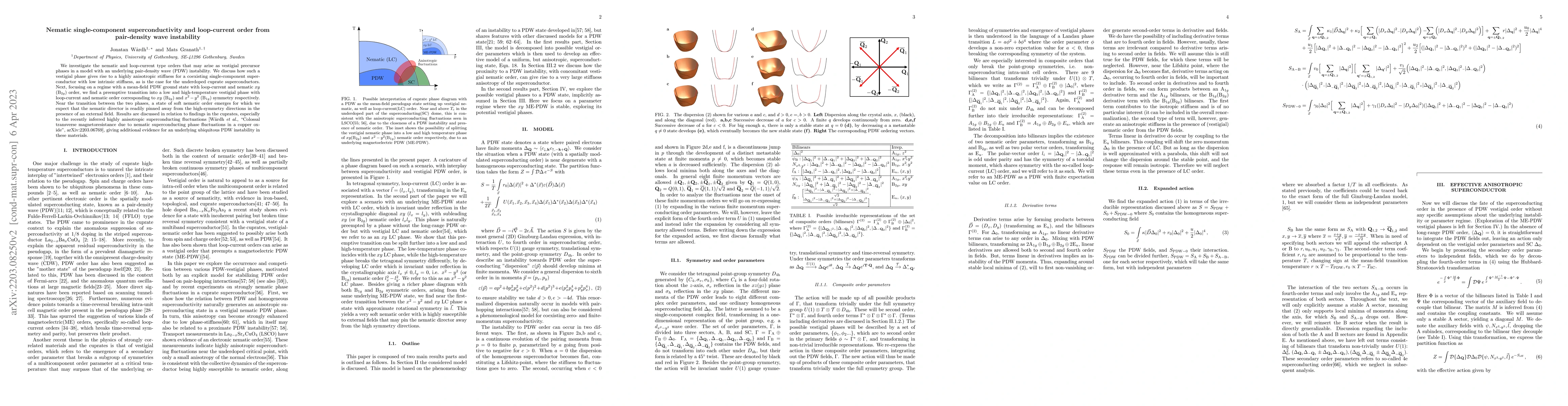 Thumbnail for Nematic single-component superconductivity and loop-current order from
  pair-density wave instability