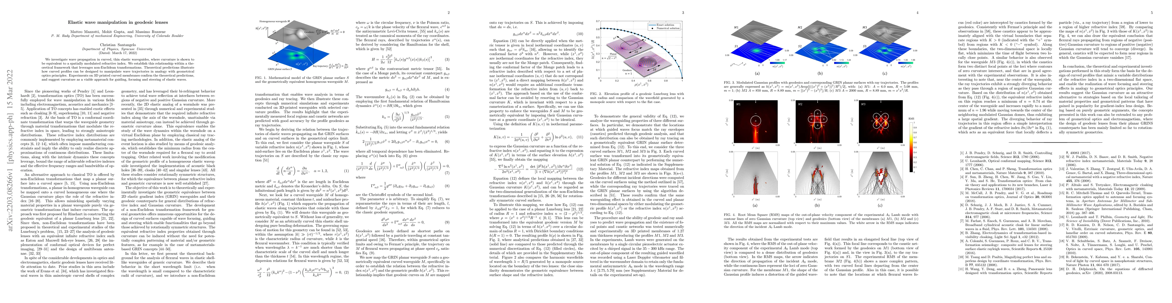 Thumbnail for Elastic wave manipulation in geodesic lenses