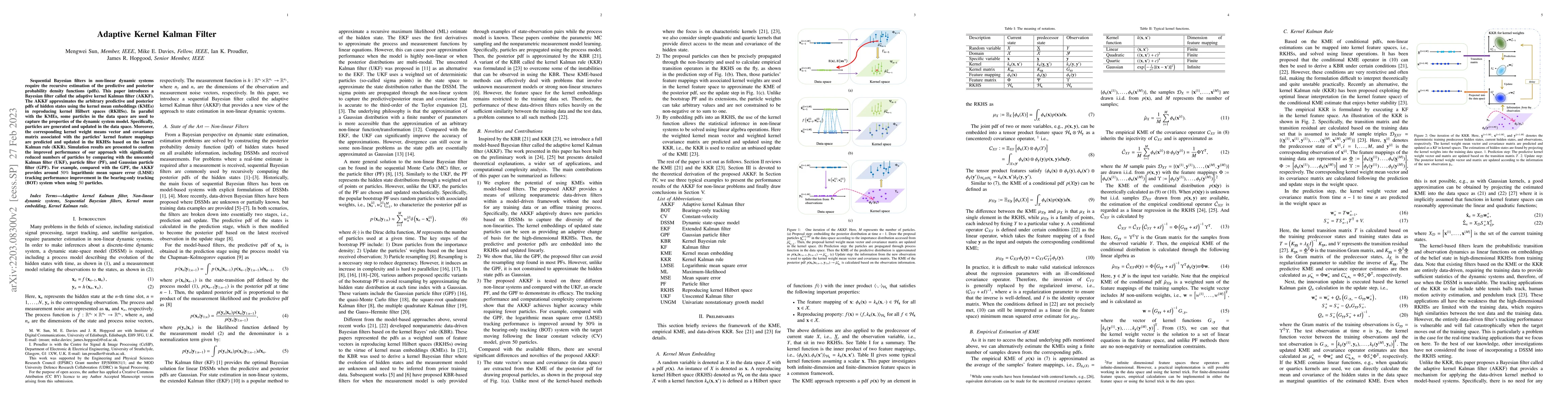 Thumbnail for Adaptive Kernel Kalman Filter
