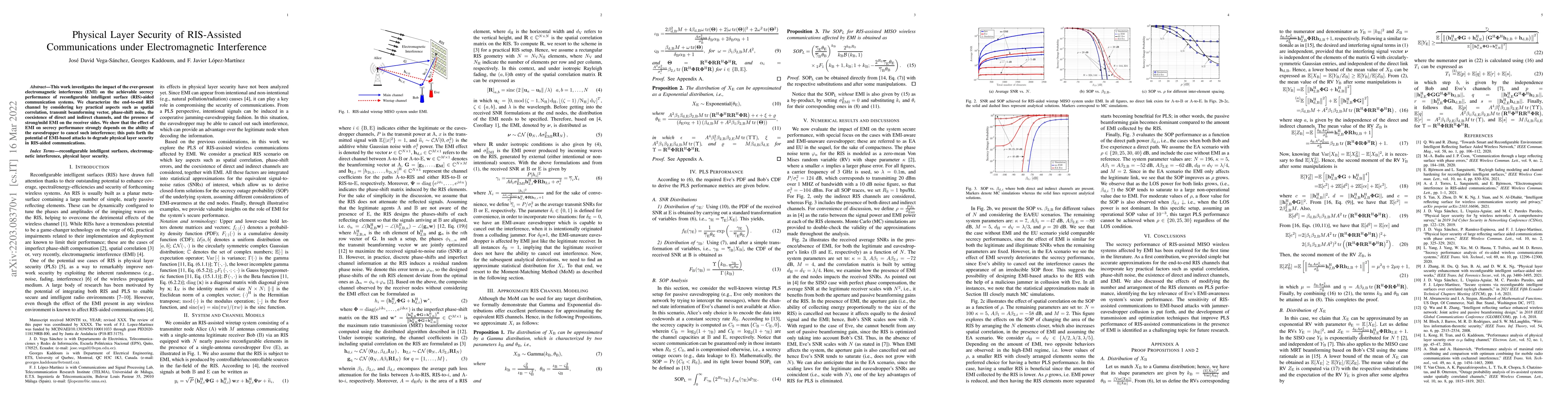 Thumbnail for Physical Layer Security of RIS-Assisted Communications under
  Electromagnetic Interference