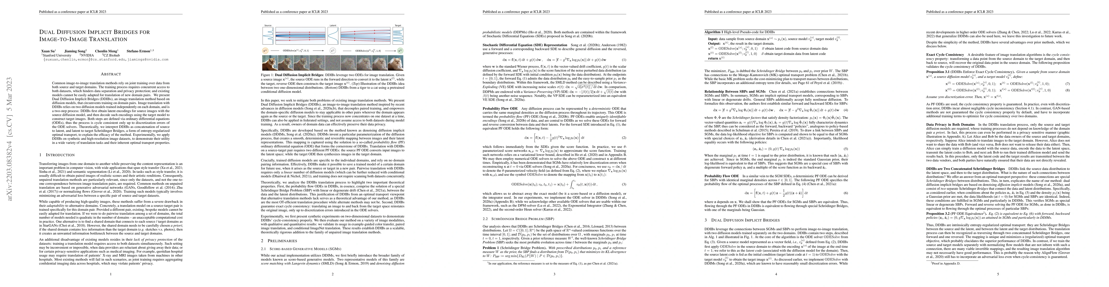 Thumbnail for Dual Diffusion Implicit Bridges for Image-to-Image Translation