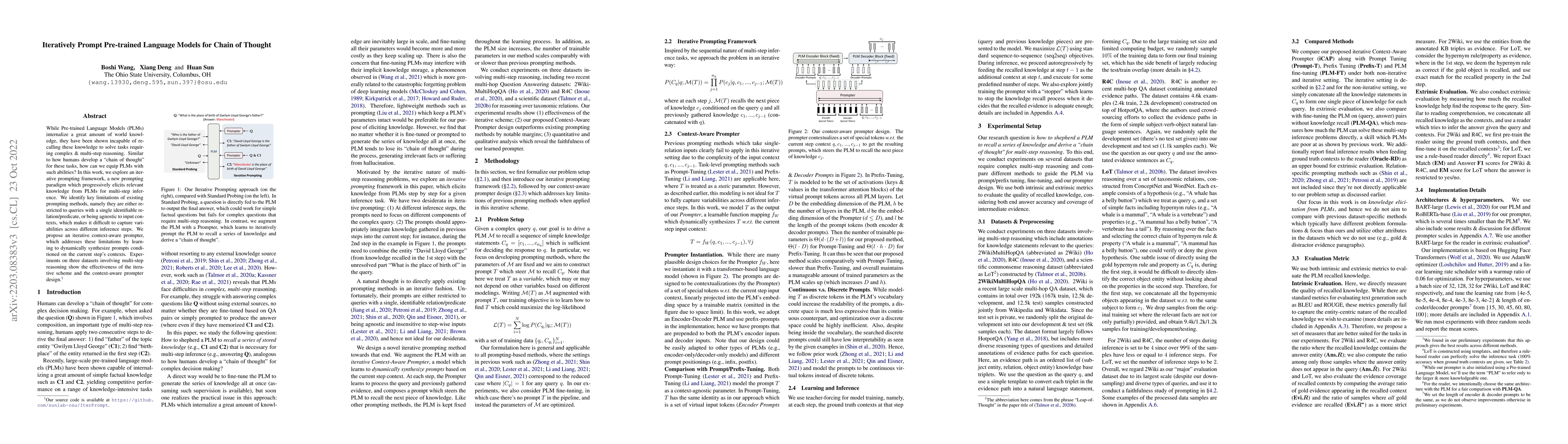 Thumbnail for Iteratively Prompt Pre-trained Language Models for Chain of Thought