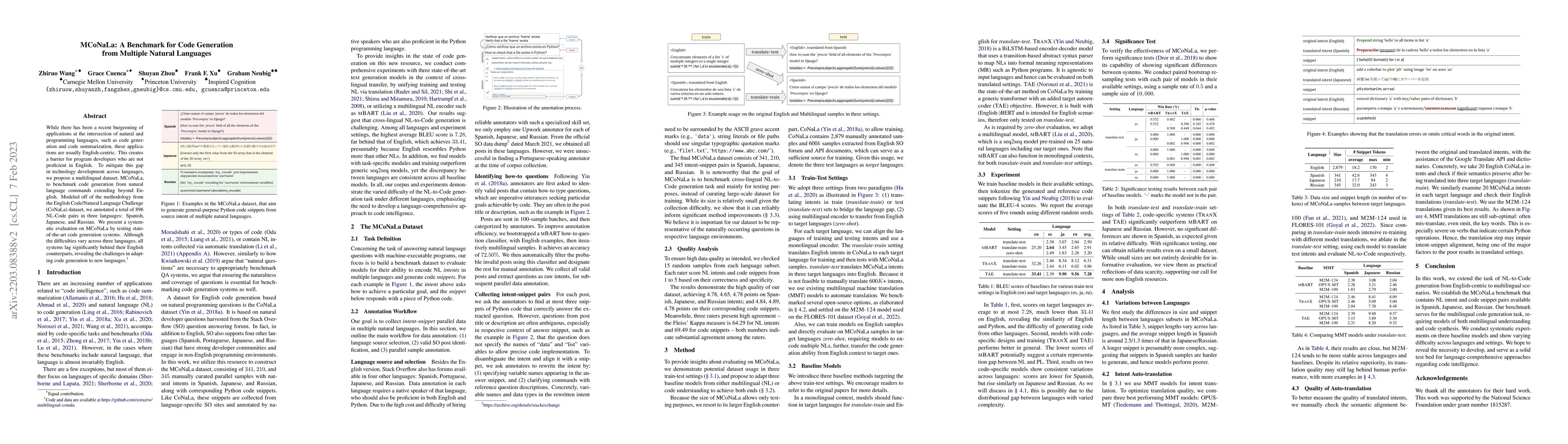 Thumbnail for MCoNaLa: A Benchmark for Code Generation from Multiple Natural Languages