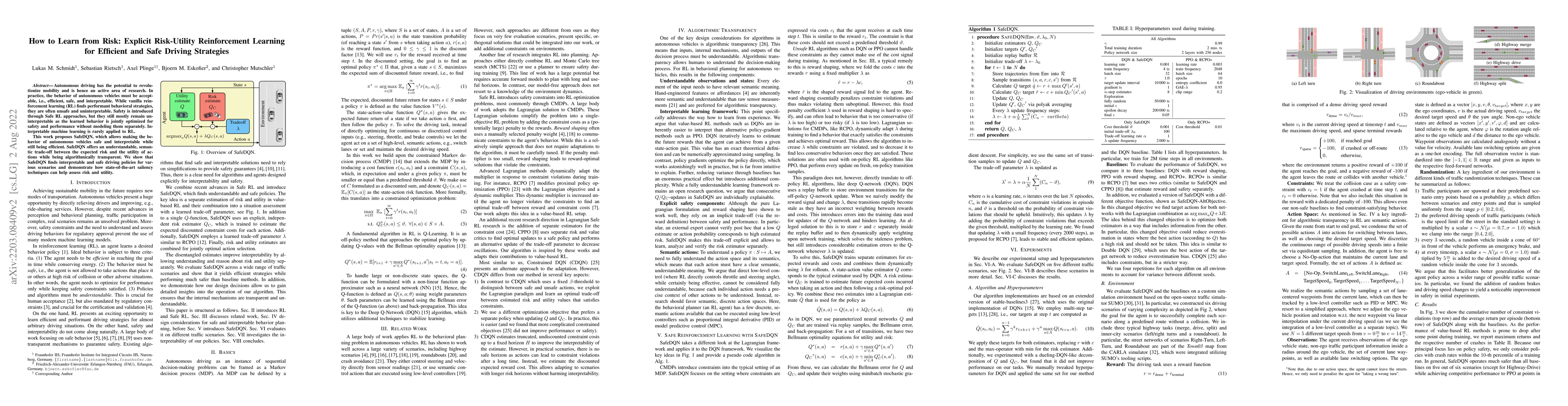 Thumbnail for How to Learn from Risk: Explicit Risk-Utility Reinforcement Learning for
  Efficient and Safe Driving Strategies