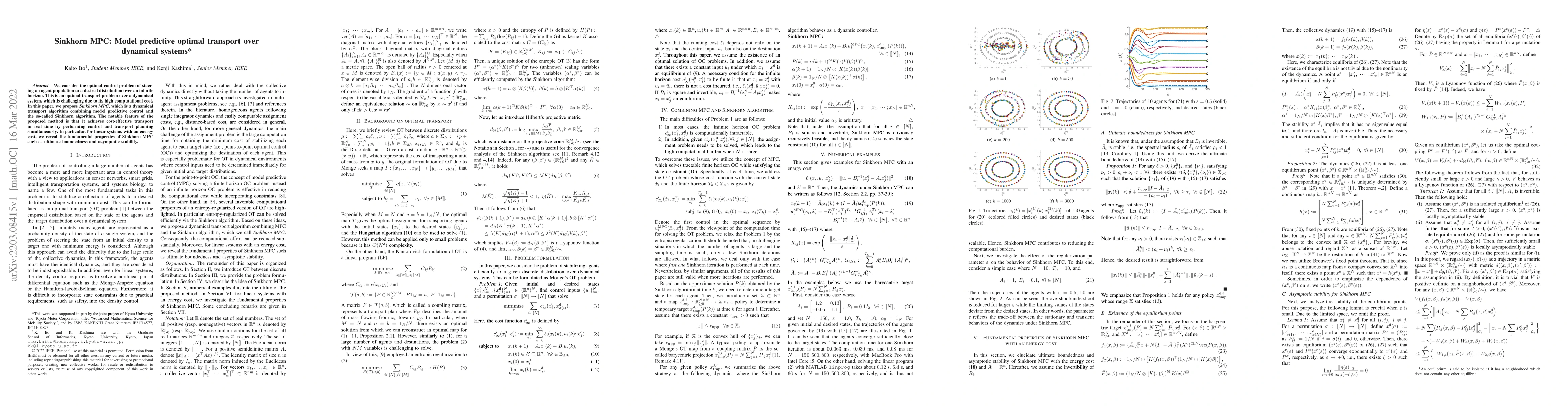 Thumbnail for Sinkhorn MPC: Model predictive optimal transport over dynamical systems