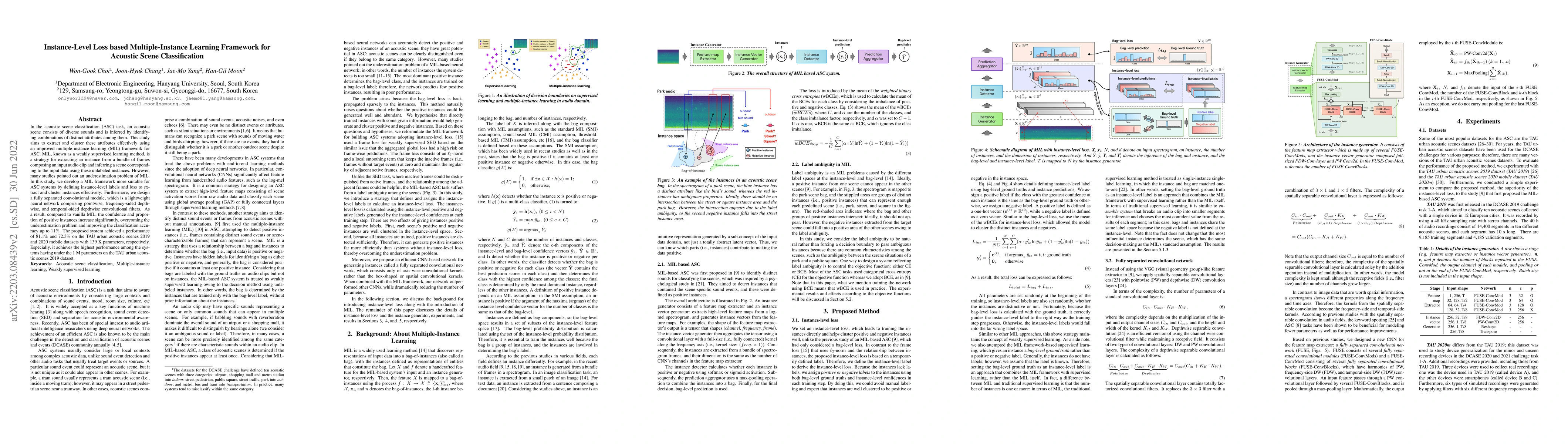 Thumbnail for Instance-level loss based multiple-instance learning framework for
  acoustic scene classification
