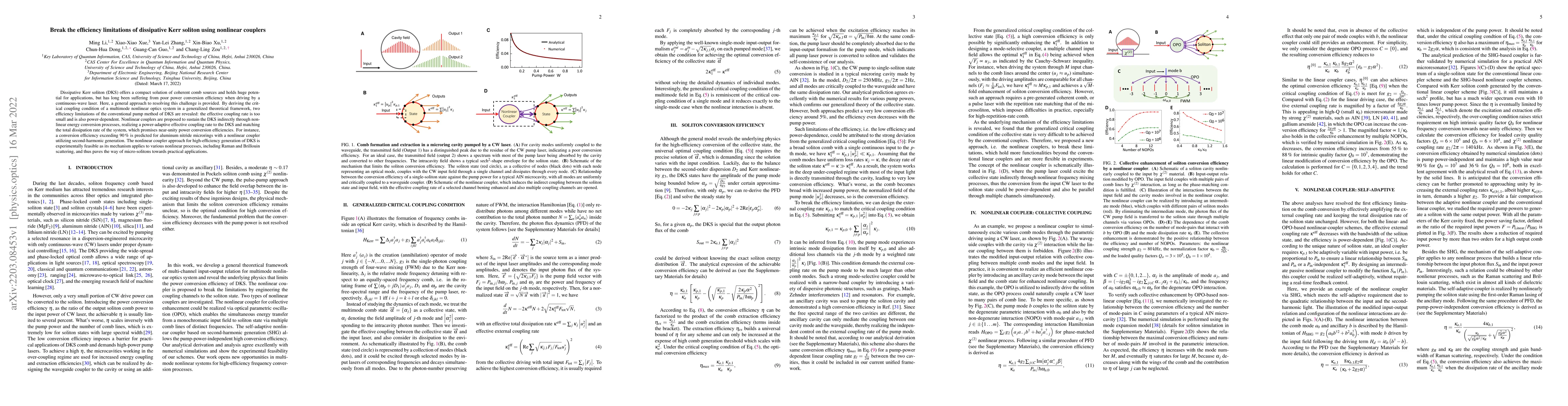 Thumbnail for Break the efficiency limitations of dissipative Kerr soliton using
  nonlinear couplers