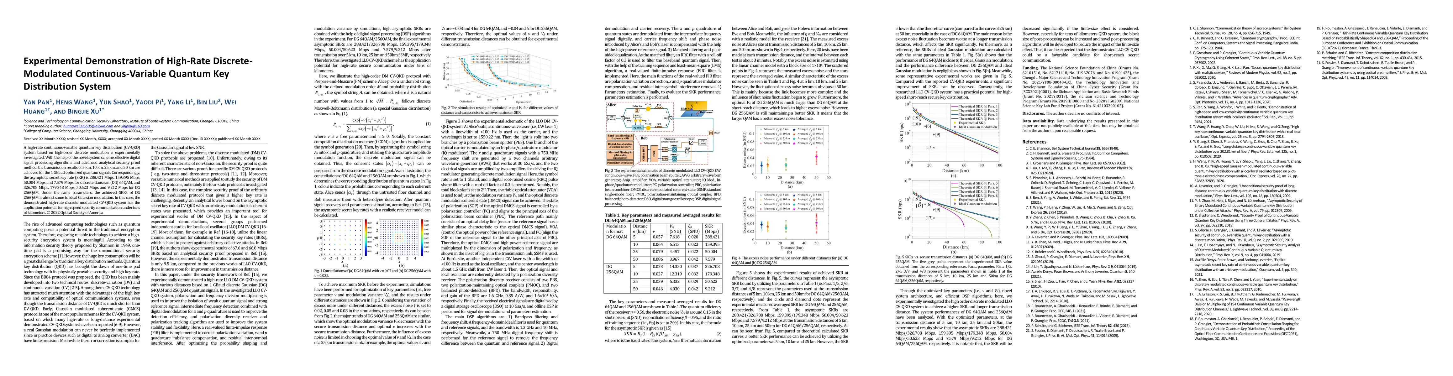 Thumbnail for Experimental Demonstration of High-Rate Discrete-Modulated
  Continuous-Variable Quantum Key Distribution System