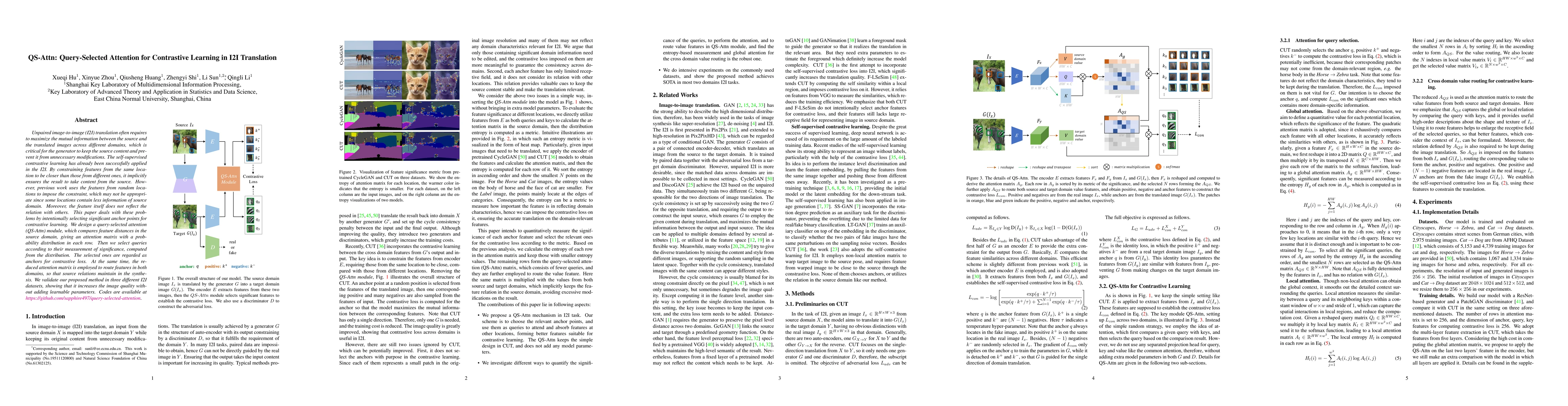 Thumbnail for QS-Attn: Query-Selected Attention for Contrastive Learning in I2I
  Translation
