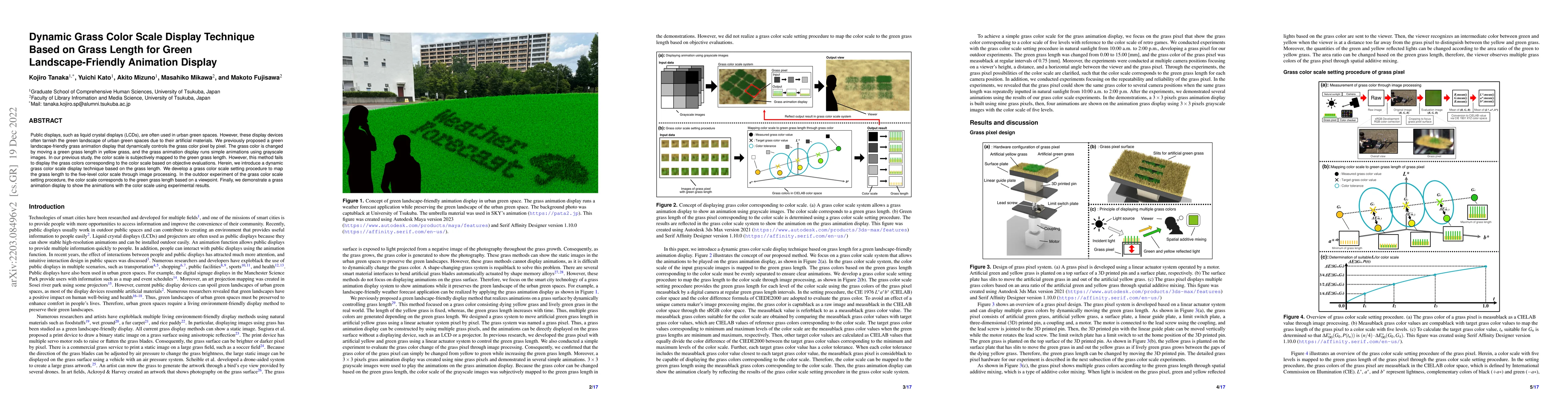 Thumbnail for Dynamic Grass Color Scale Display Technique Based on Grass Length for
  Green Landscape-Friendly Animation Display