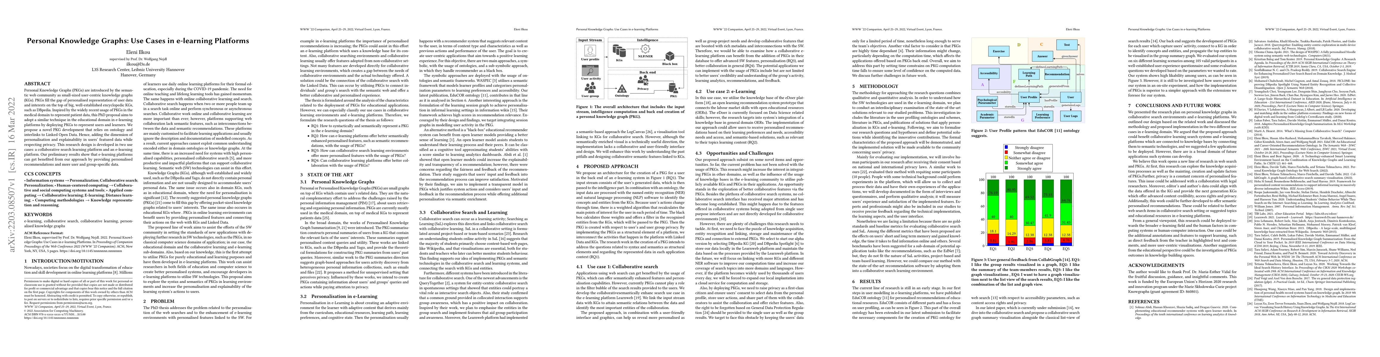 Thumbnail for Personal Knowledge Graphs: Use Cases in e-learning Platforms