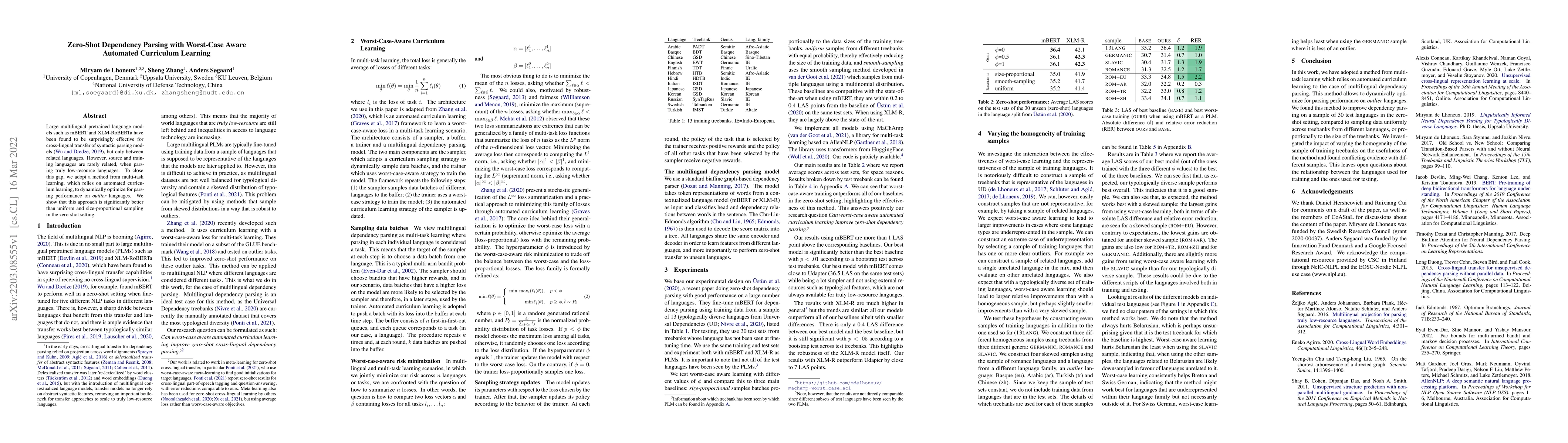 Thumbnail for Zero-Shot Dependency Parsing with Worst-Case Aware Automated Curriculum
  Learning