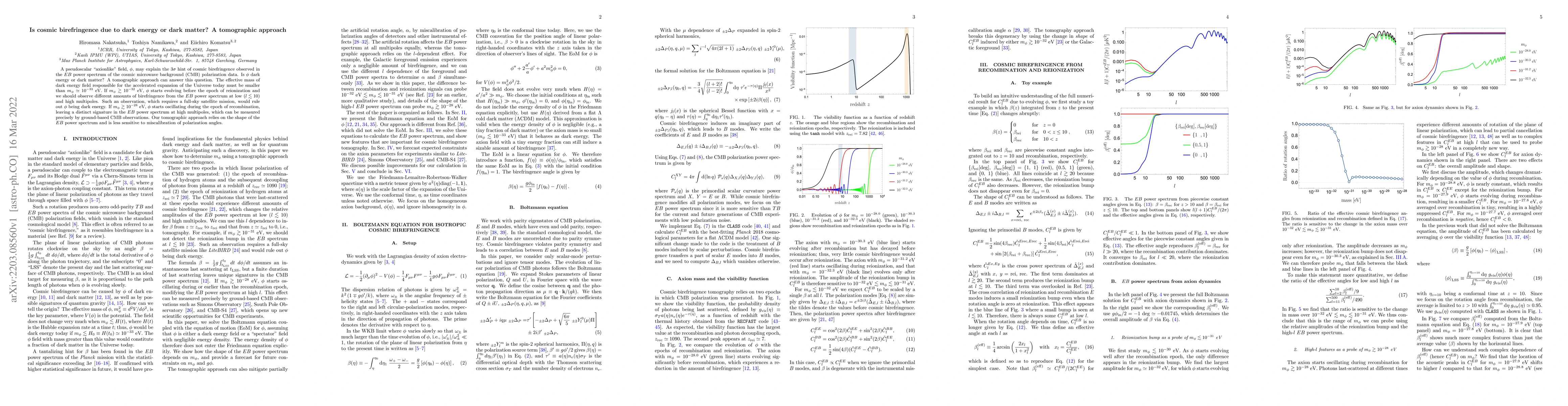 Thumbnail for Is cosmic birefringence due to dark energy or dark matter? A tomographic
  approach