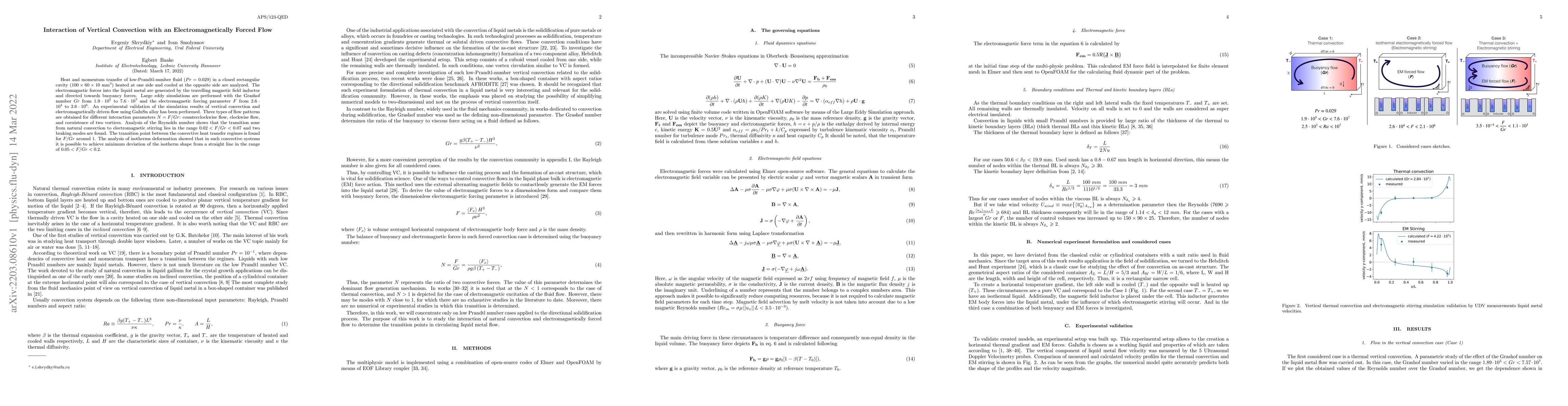 Thumbnail for Interaction of Vertical Convection with an Electromagnetically Forced
  Flow