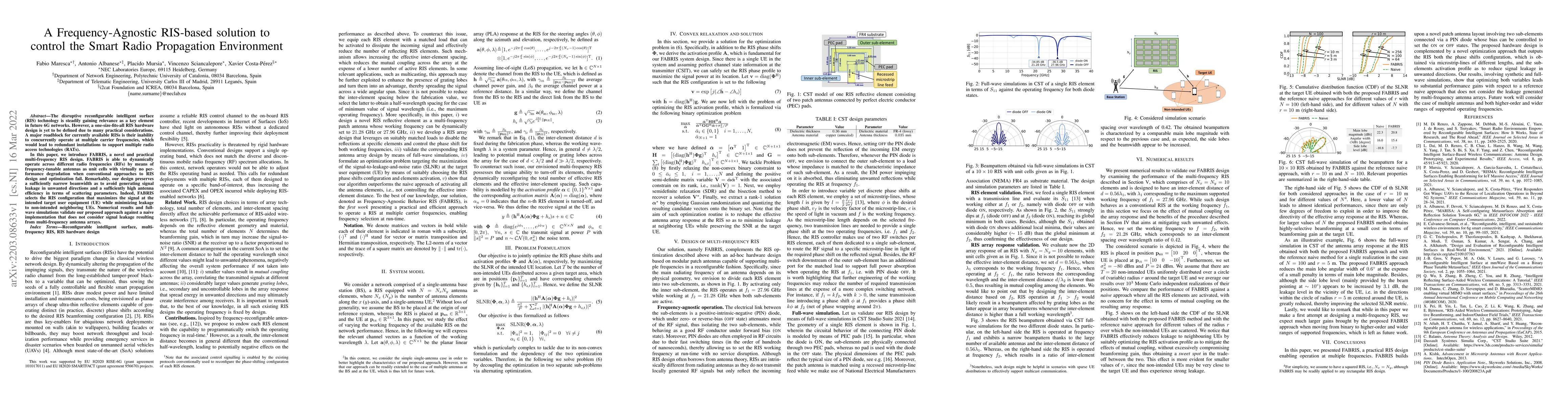 Thumbnail for A Frequency-Agnostic RIS-based solution to control the Smart Radio
  Propagation Environment