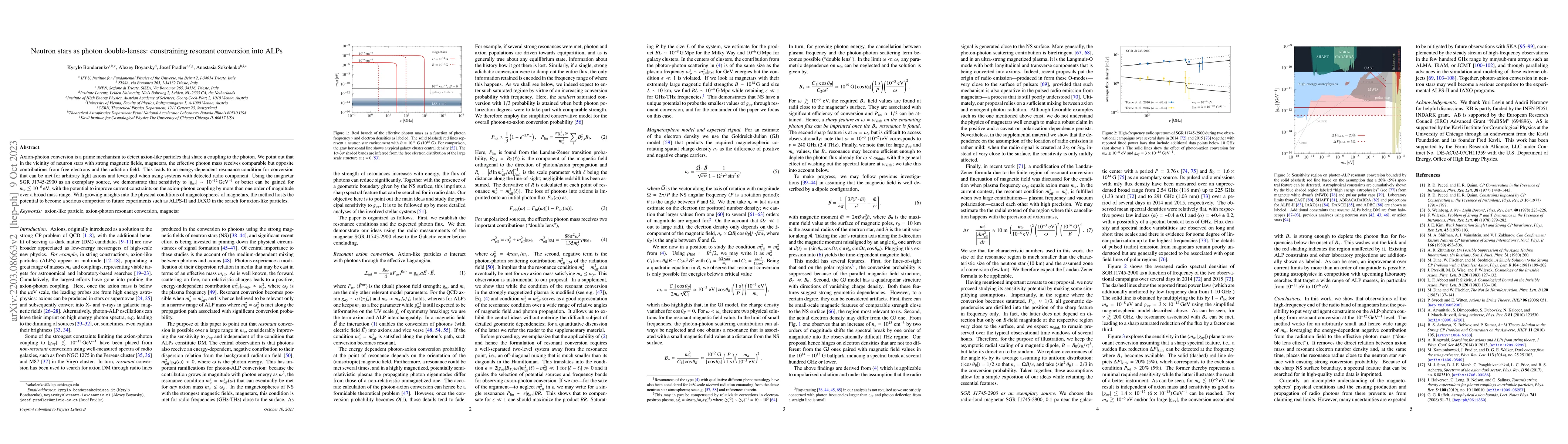 Thumbnail for Neutron stars as photon double-lenses: constraining resonant conversion
  into ALPs