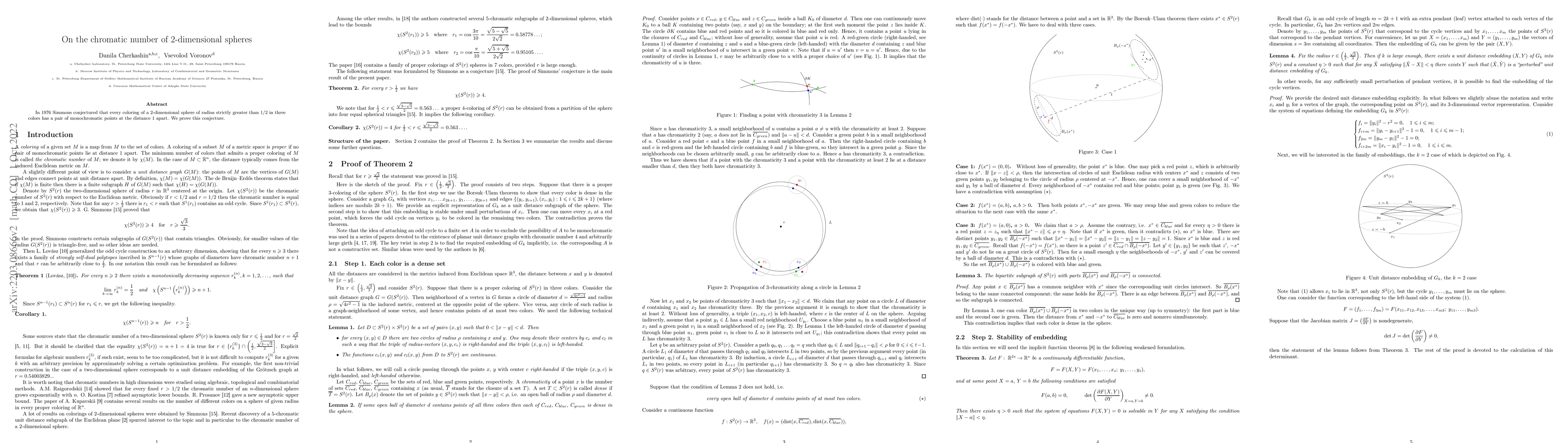 Thumbnail for On the chromatic number of 2-dimensional spheres