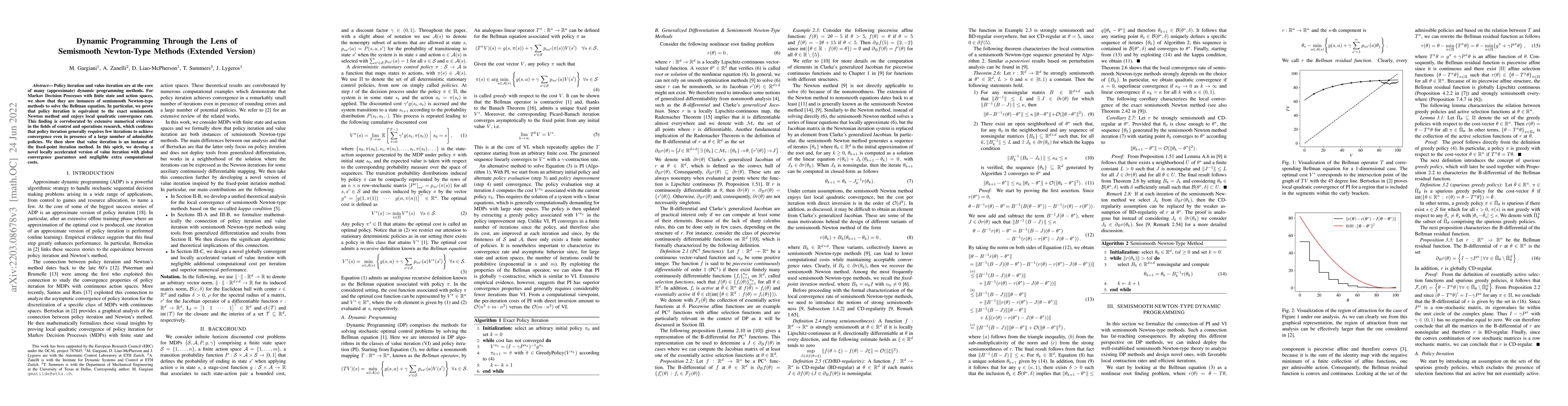 Thumbnail for Dynamic Programming Through the Lens of Semismooth Newton-Type Methods
  (Extended Version)