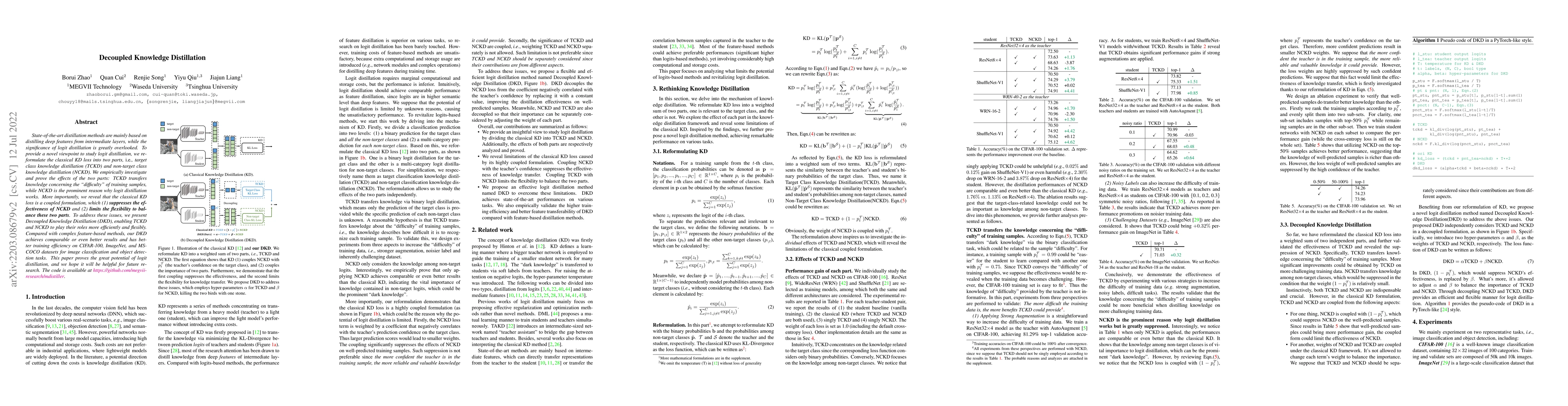 Thumbnail for Decoupled Knowledge Distillation