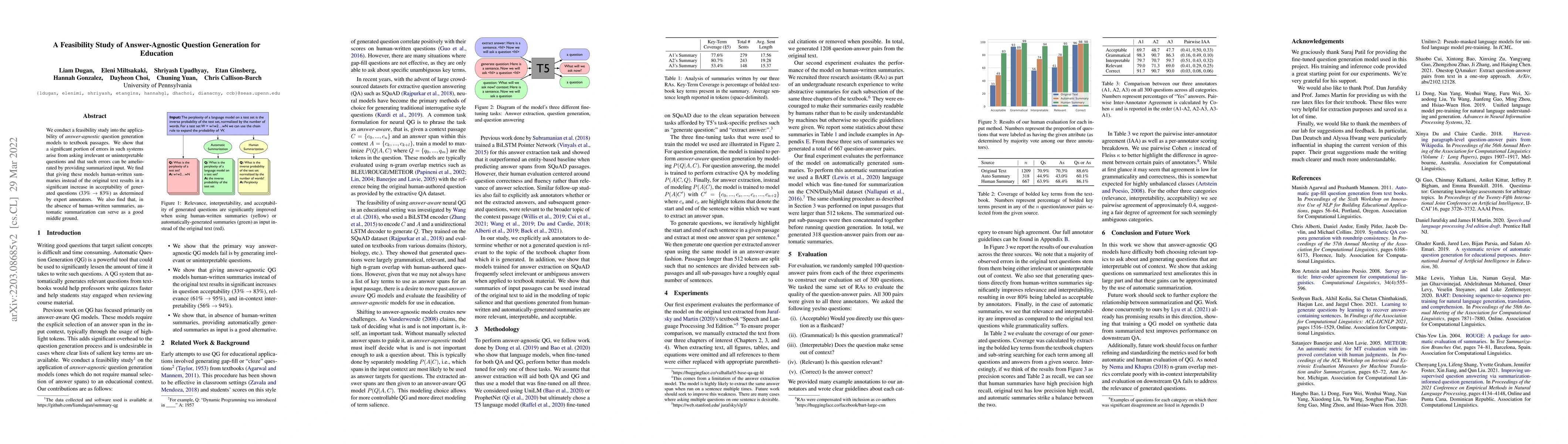 Thumbnail for A Feasibility Study of Answer-Agnostic Question Generation for Education