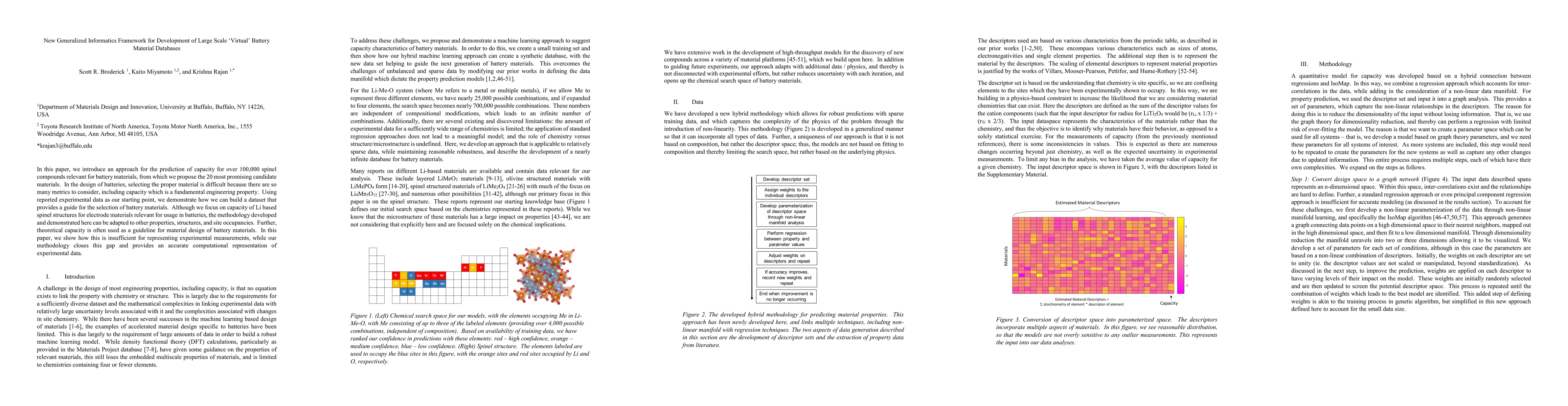 Thumbnail for New Generalized Informatics Framework for Development of Large Scale
  Virtual Battery Material Databases