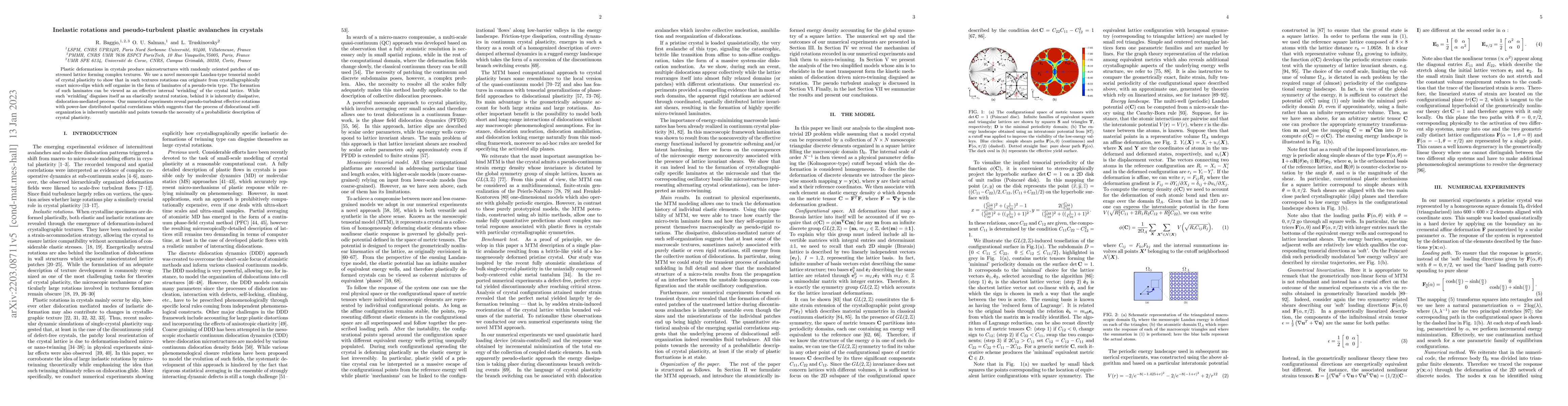 Thumbnail for Inelastic rotations and pseudo-turbulent plastic avalanches in crystals