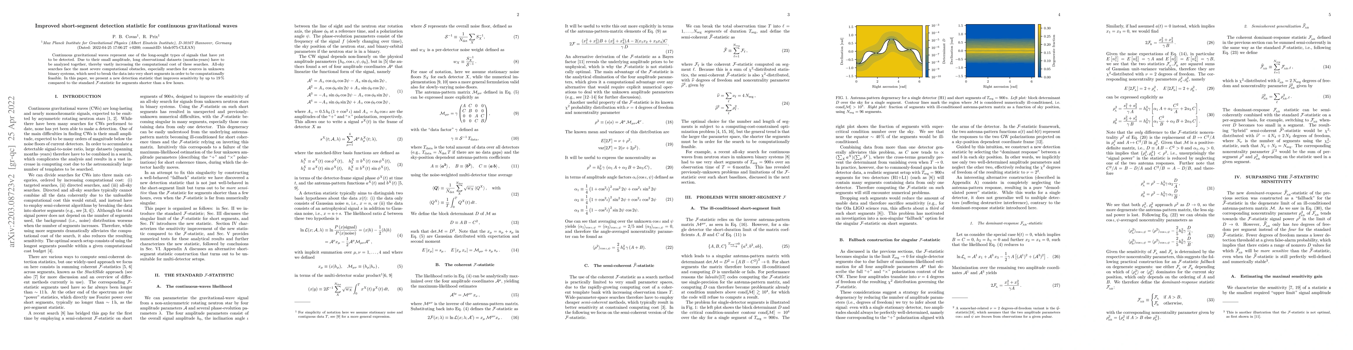 Thumbnail for Improved short-segment detection statistic for continuous gravitational
  waves