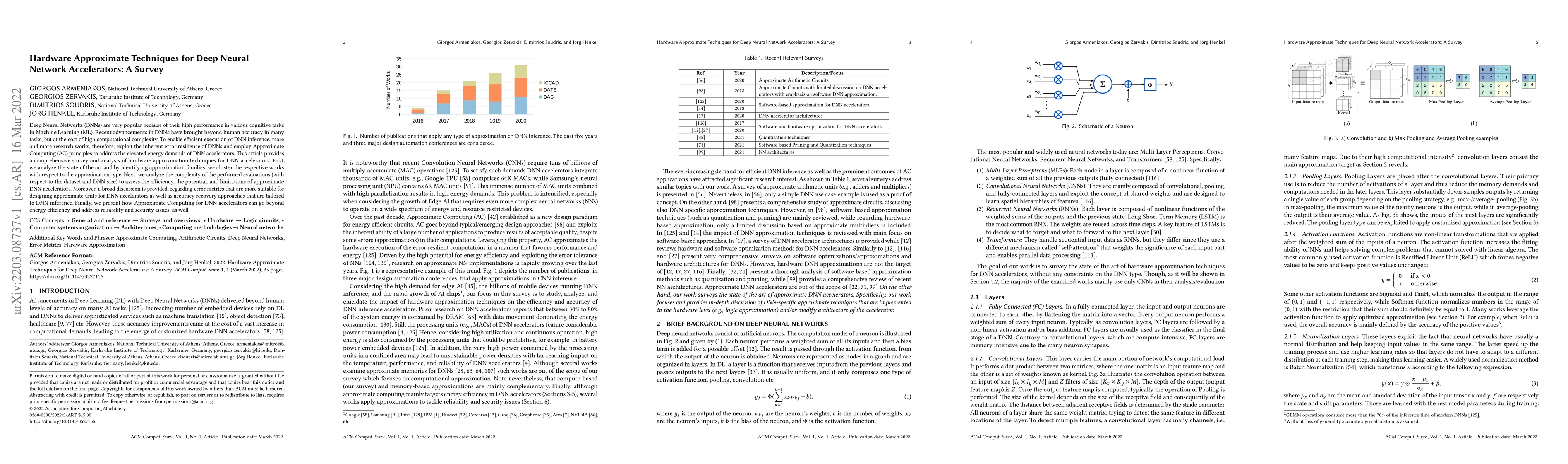 Thumbnail for Hardware Approximate Techniques for Deep Neural Network Accelerators: A
  Survey
