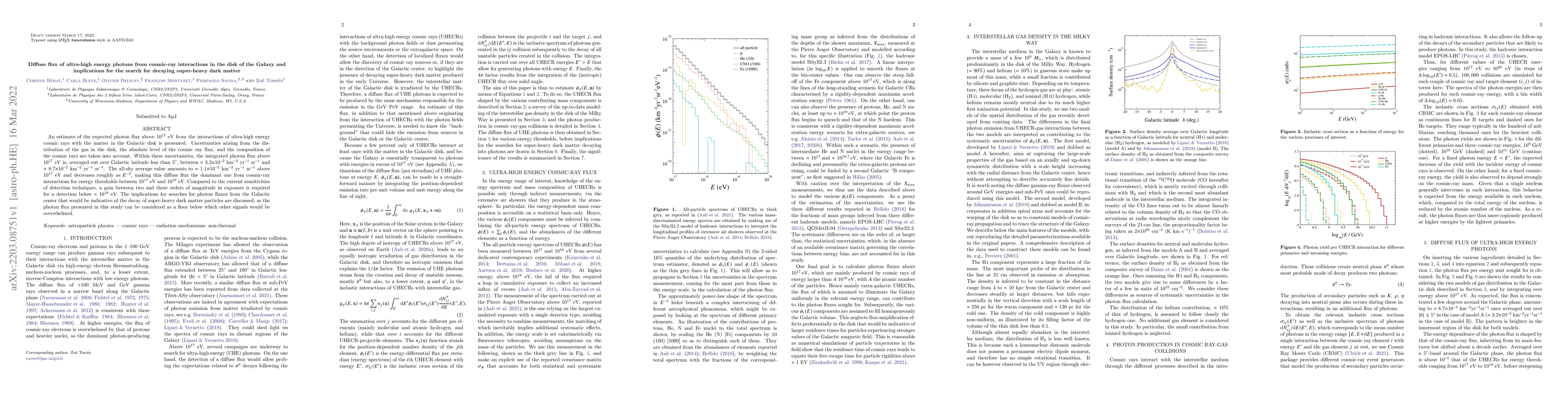 Thumbnail for Diffuse flux of ultra-high energy photons from cosmic-ray interactions
  in the disk of the Galaxy and implications for the search for decaying
  super-heavy dark matter
