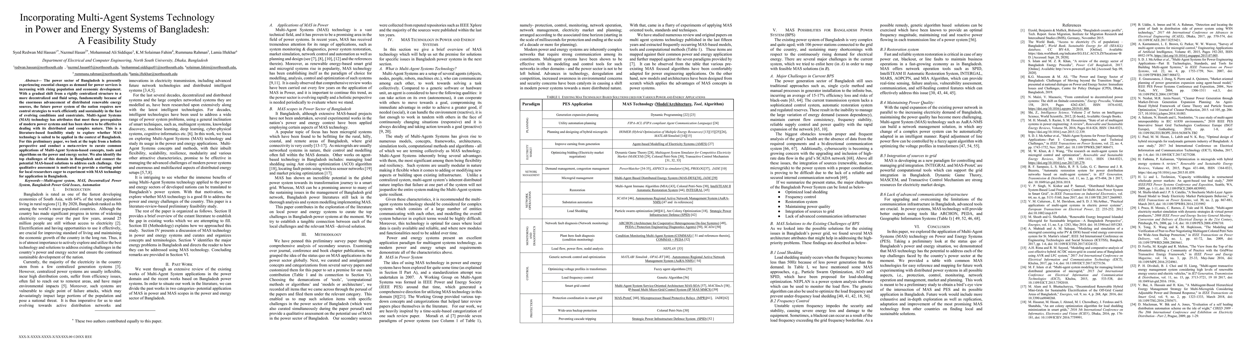 Thumbnail for Incorporating Multi-Agent Systems Technology in Power and Energy Systems
  of Bangladesh: A Feasibility Study