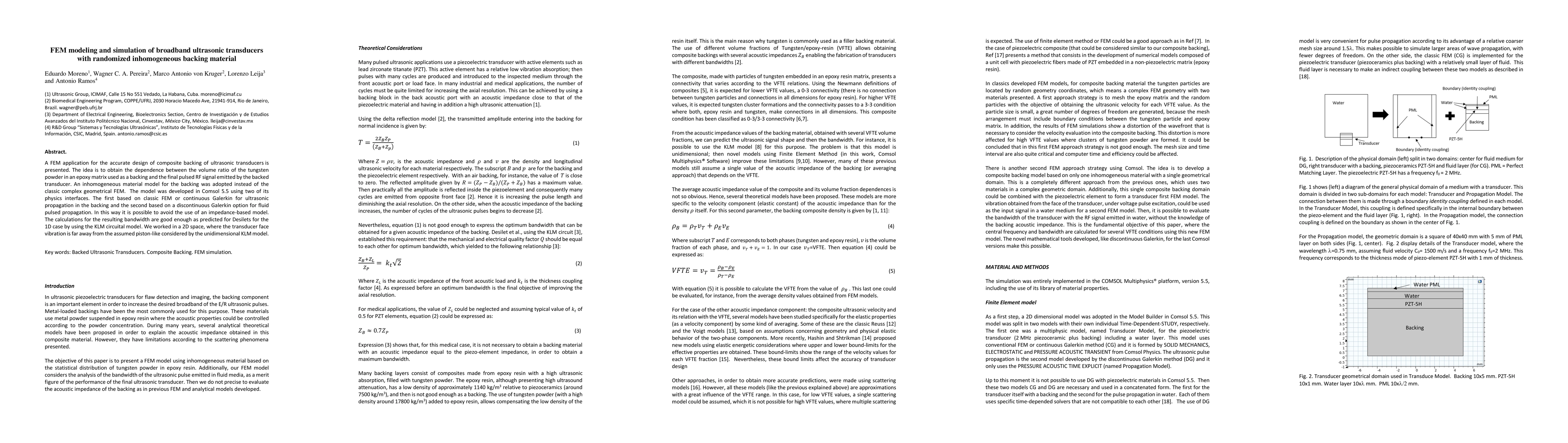Thumbnail for FEM modeling and simulation of broadband ultrasonic transducers with
  randomized inhomogeneous backing material