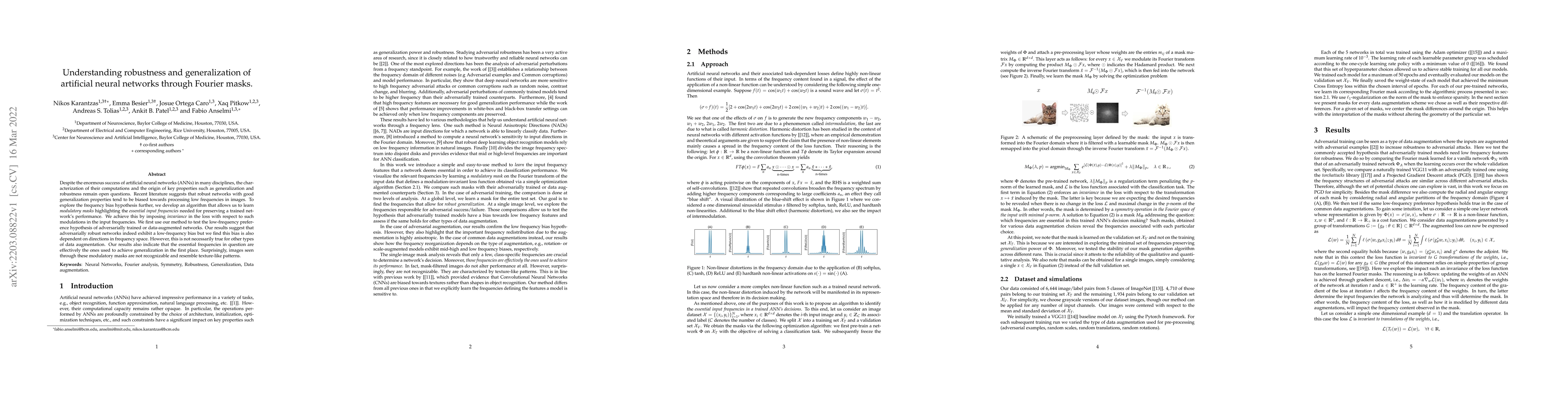 Thumbnail for Understanding robustness and generalization of artificial neural
  networks through Fourier masks
