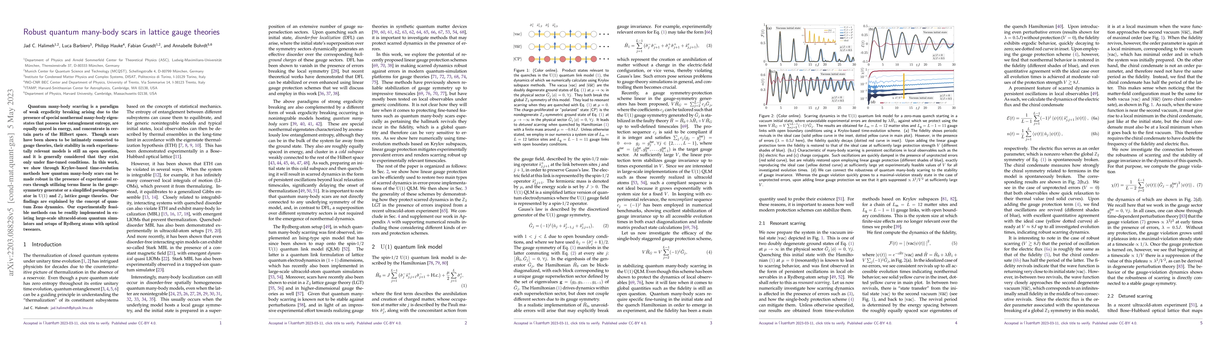 Thumbnail for Robust quantum many-body scars in lattice gauge theories