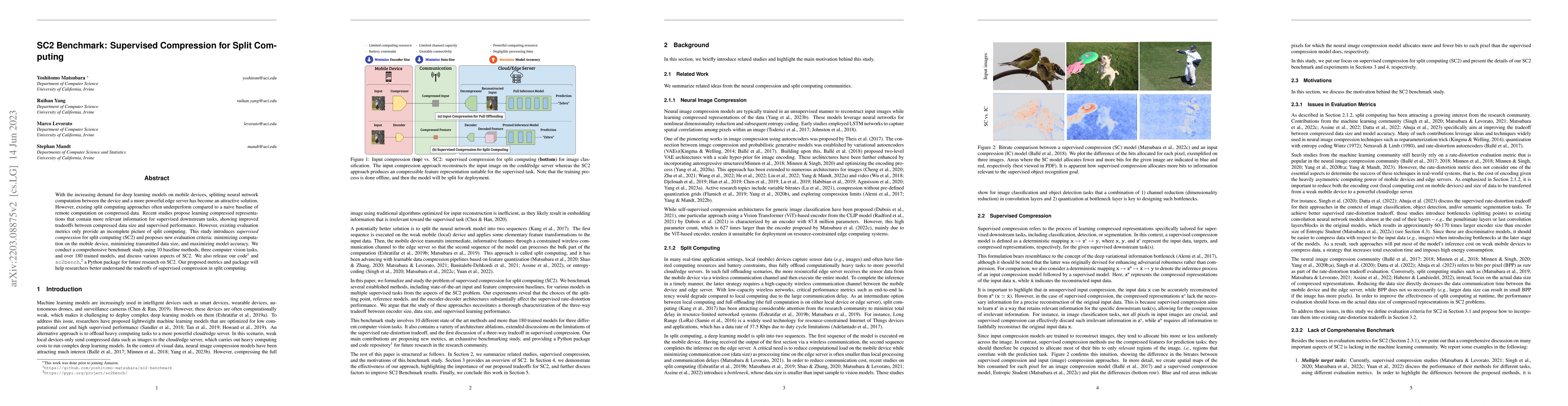 Thumbnail for SC2 Benchmark: Supervised Compression for Split Computing