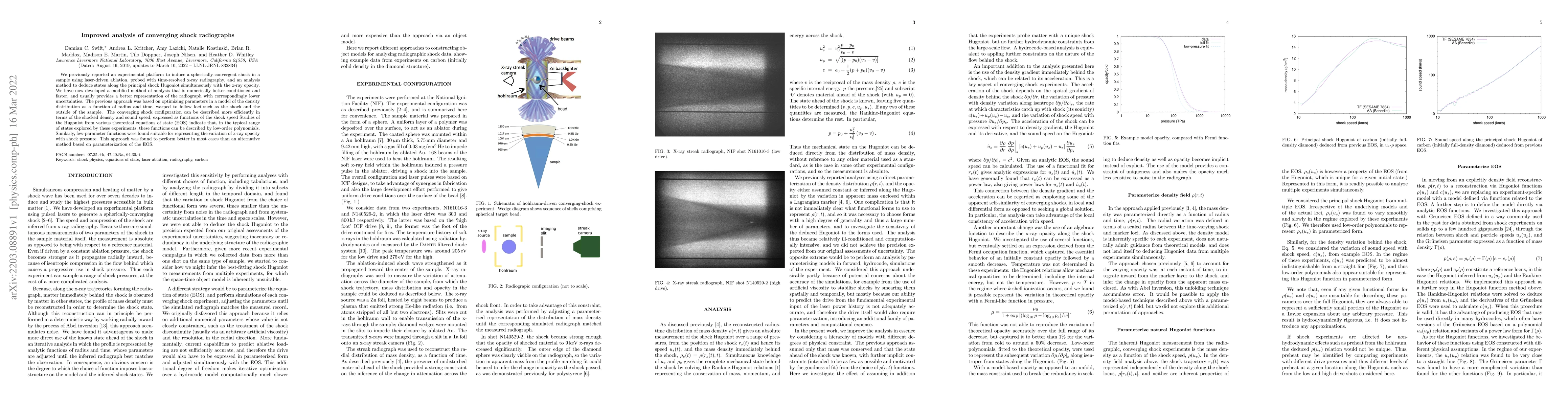 Thumbnail for Improved analysis of converging shock radiographs