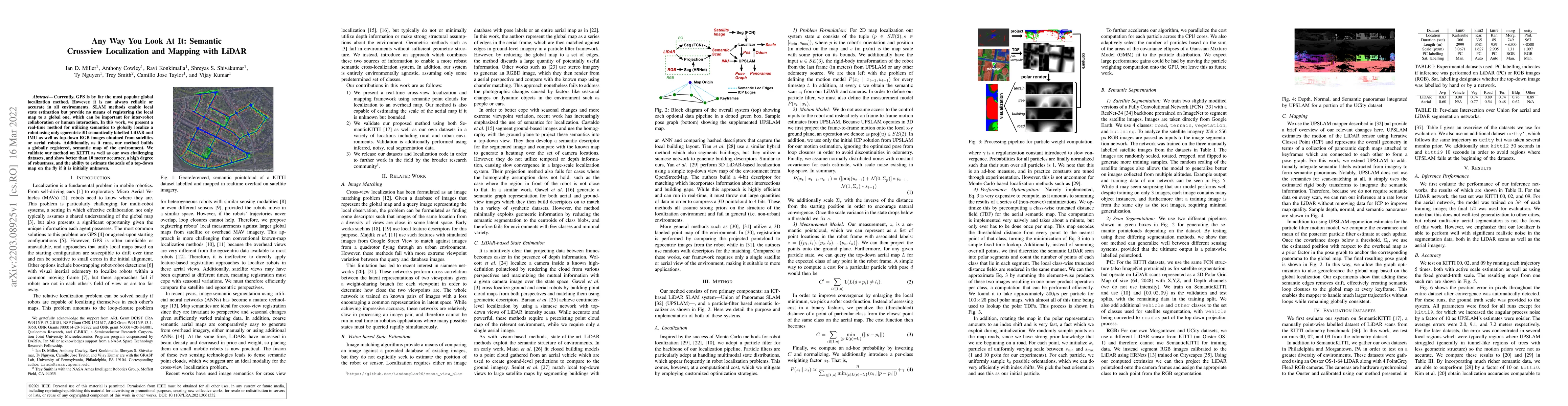 Thumbnail for Any Way You Look At It: Semantic Crossview Localization and Mapping with
  LiDAR