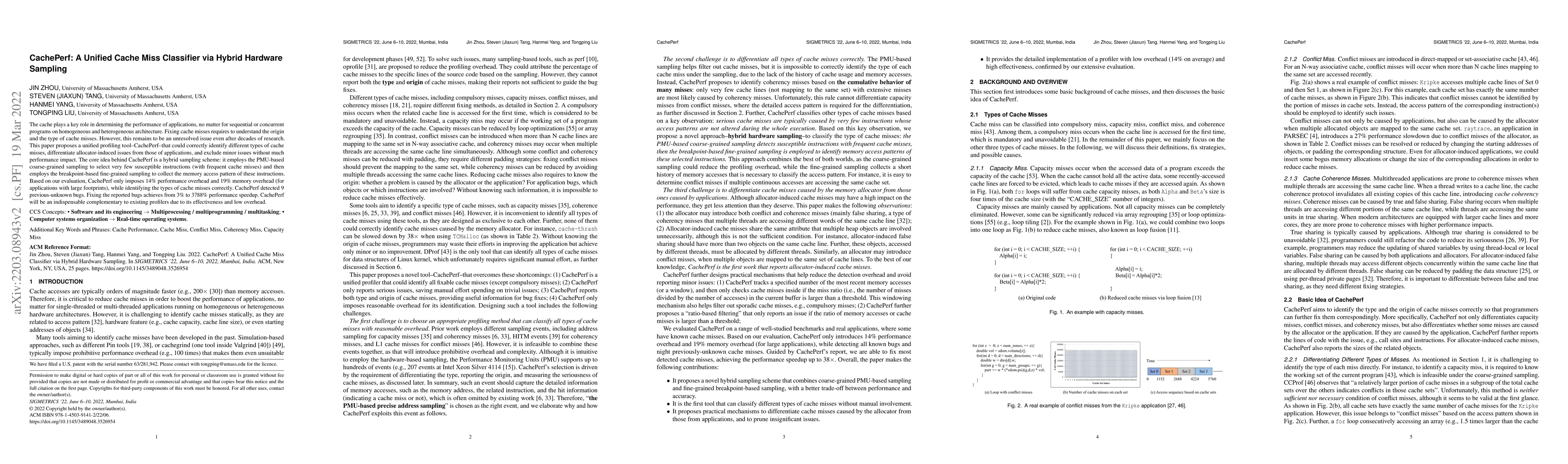 Thumbnail for CachePerf: A Unified Cache Miss Classifier via Hybrid Hardware Sampling