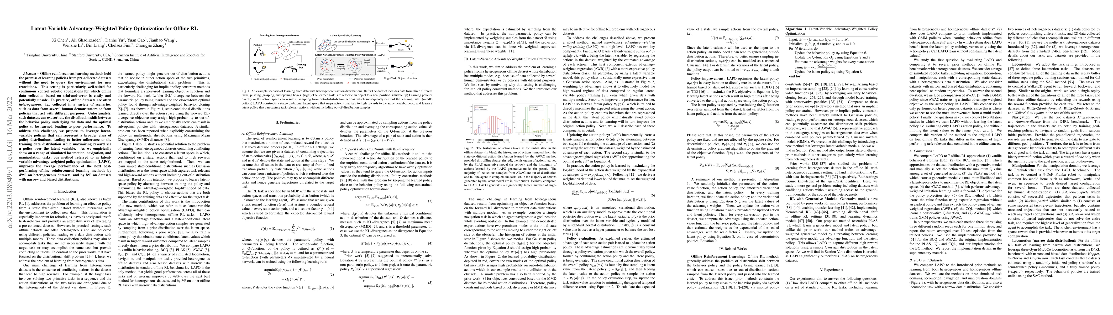 Thumbnail for Latent-Variable Advantage-Weighted Policy Optimization for Offline RL