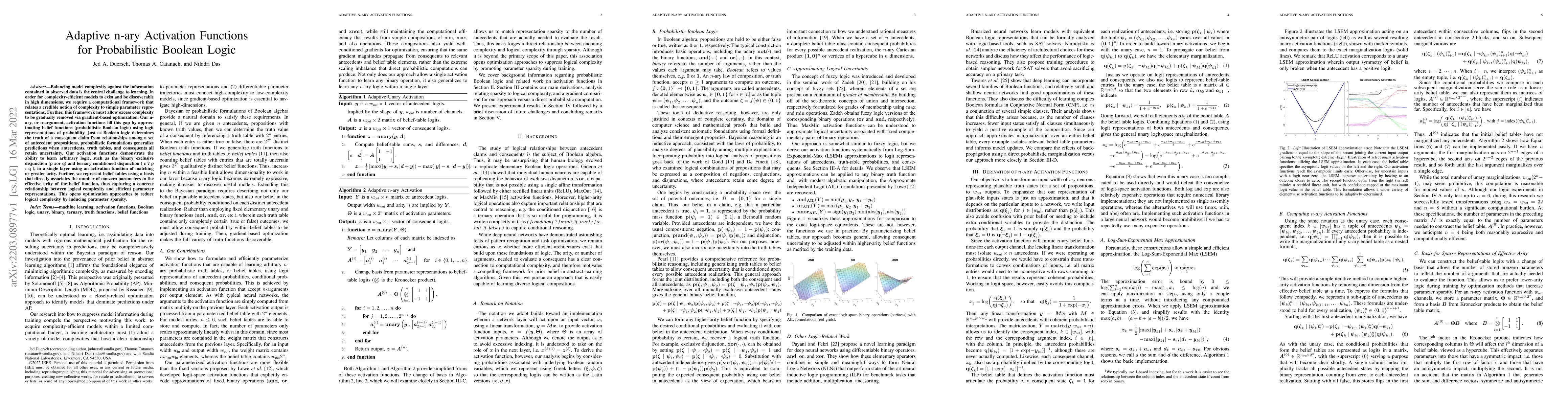 Thumbnail for Adaptive n-ary Activation Functions for Probabilistic Boolean Logic