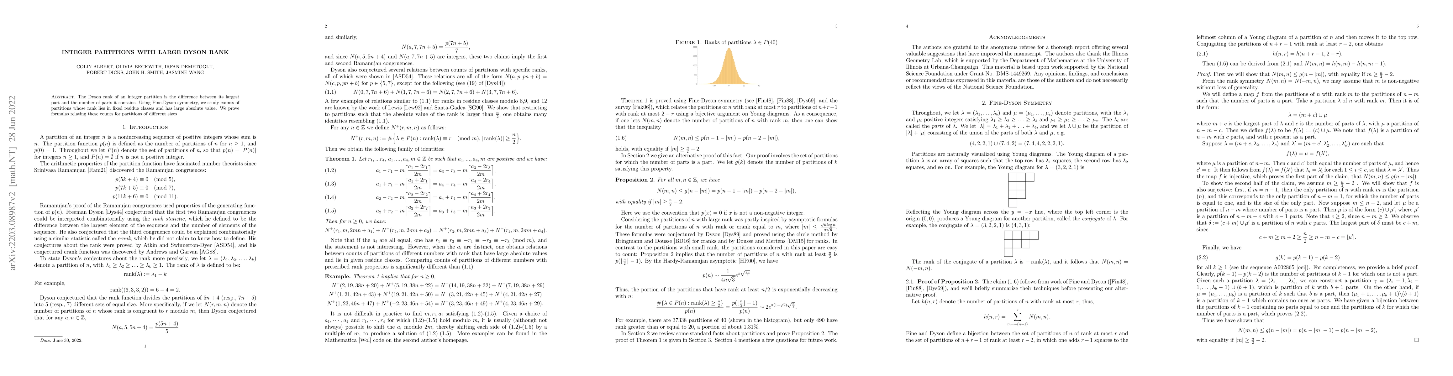 Thumbnail for Integer partitions with large Dyson rank