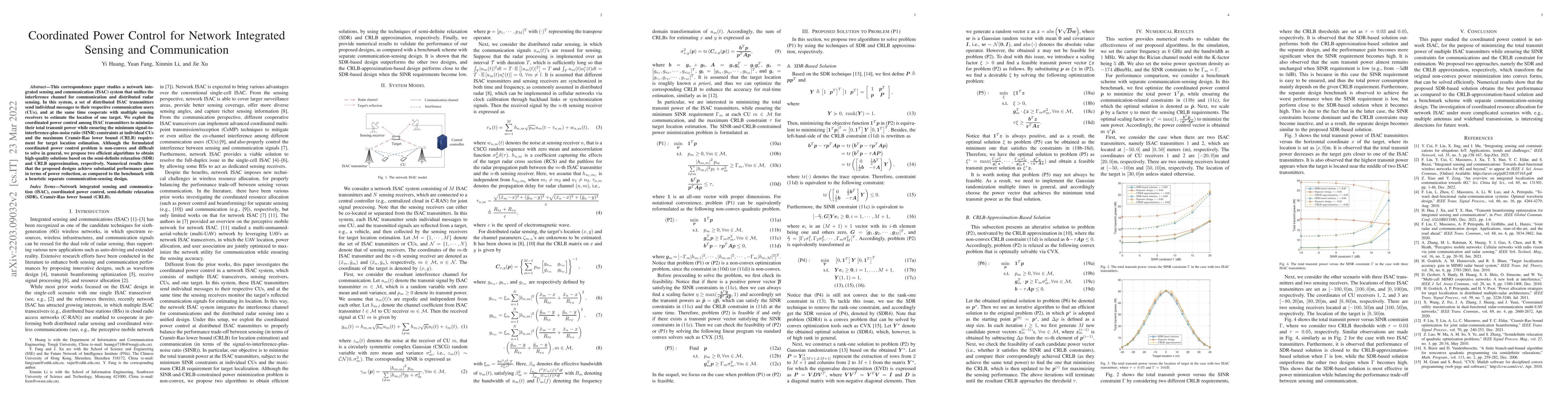 Thumbnail for Coordinated Power Control for Network Integrated Sensing and
  Communication