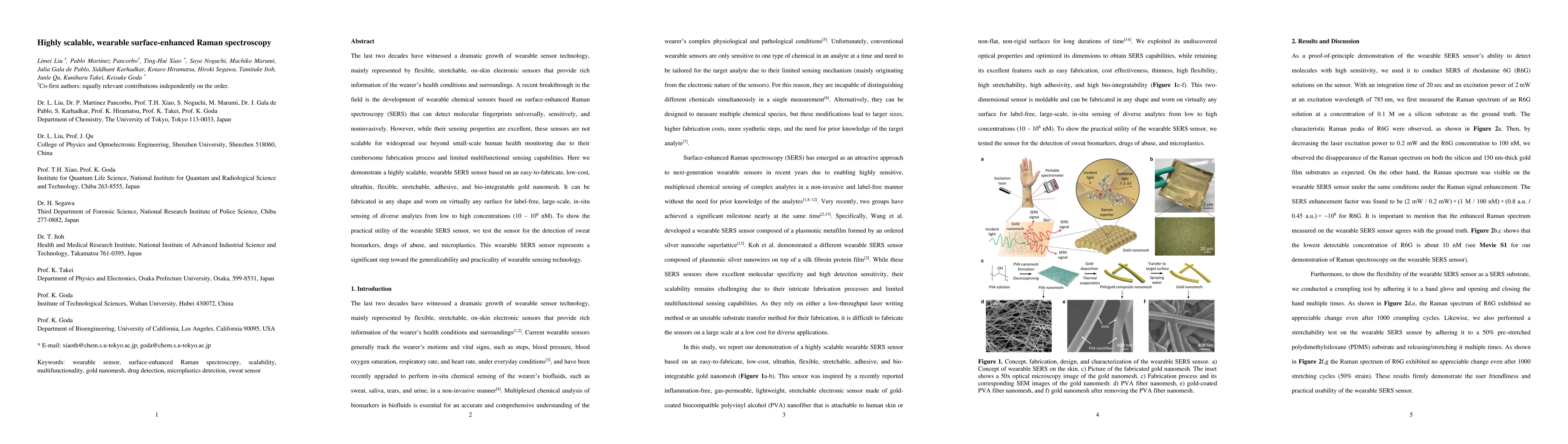 Thumbnail for Highly scalable, wearable surface-enhanced Raman spectroscopy