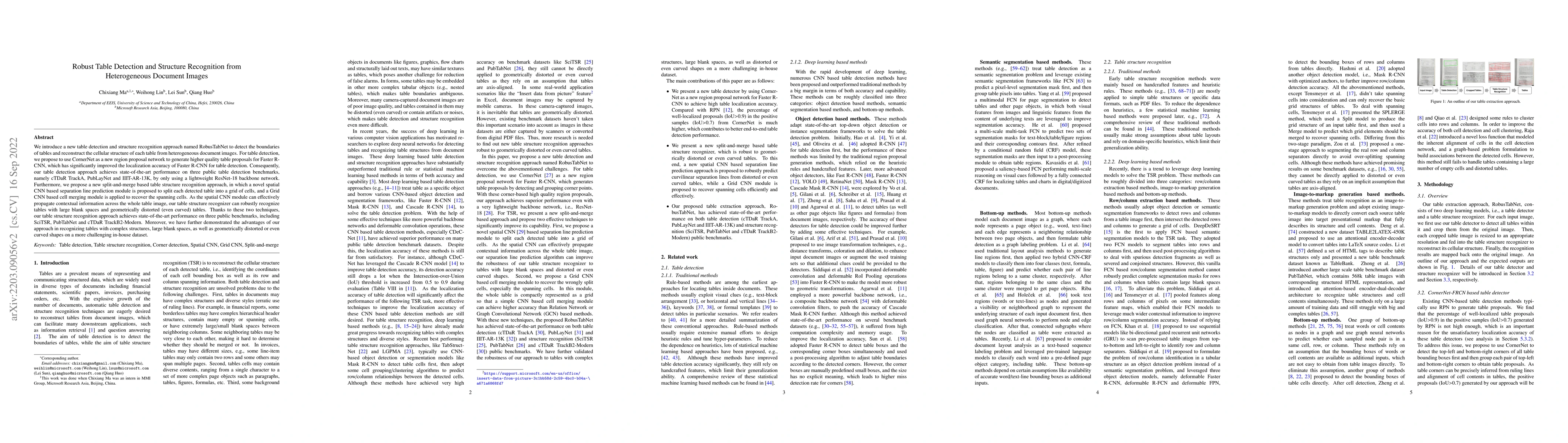 Thumbnail for Robust Table Detection and Structure Recognition from Heterogeneous
  Document Images