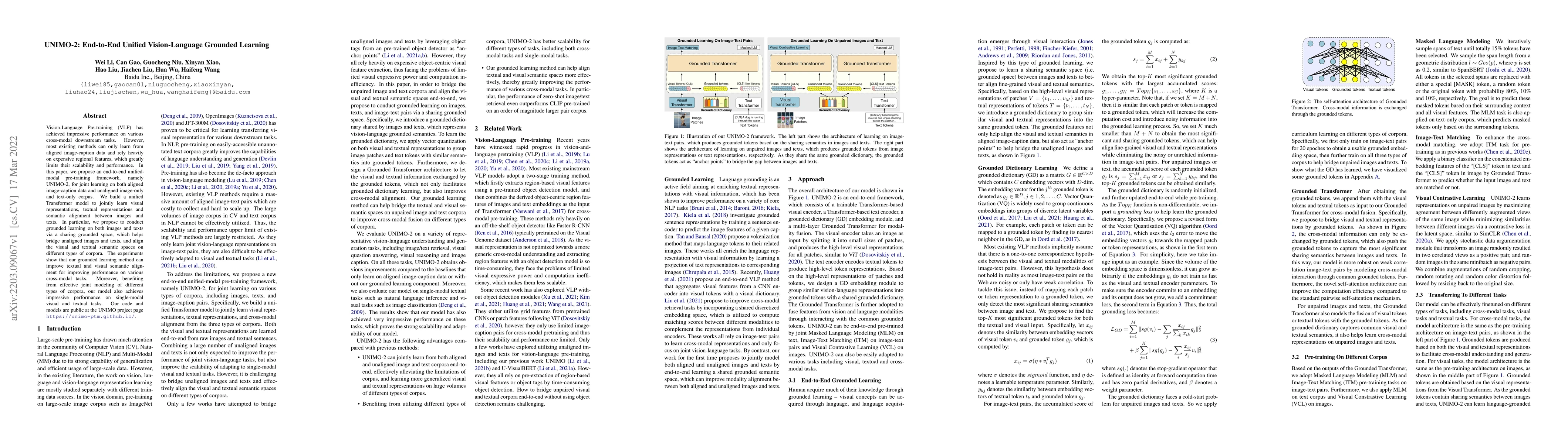 Thumbnail for UNIMO-2: End-to-End Unified Vision-Language Grounded Learning