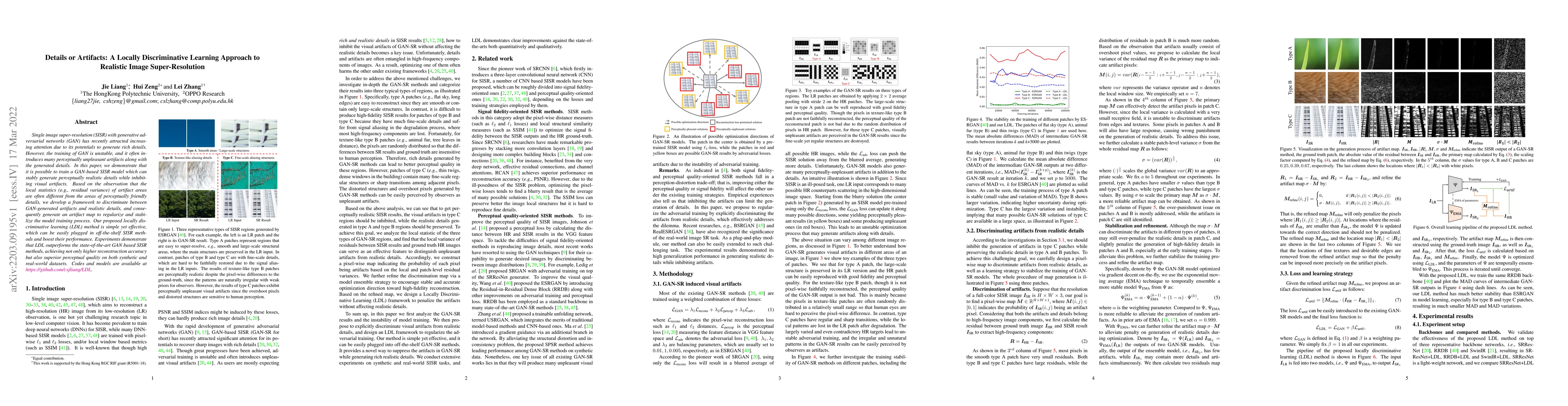 Thumbnail for Details or Artifacts: A Locally Discriminative Learning Approach to
  Realistic Image Super-Resolution
