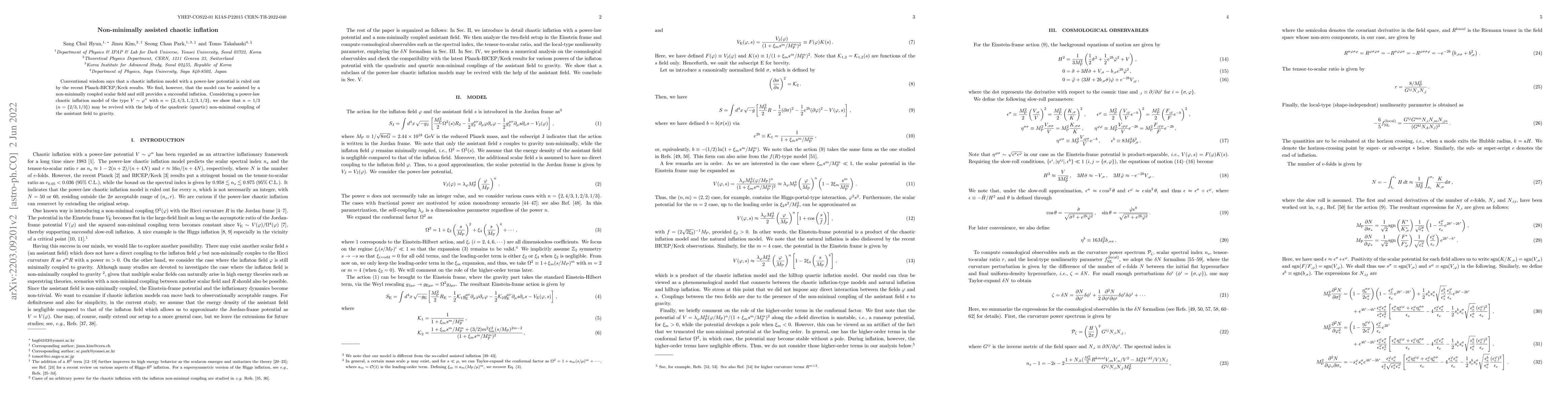 Thumbnail for Non-minimally assisted chaotic inflation